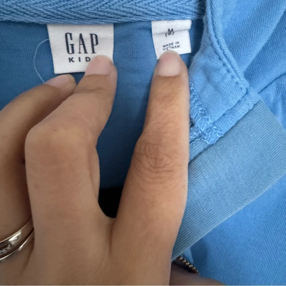 GAP Kids Sky Blue half zip Hoodie